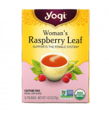 Yogi Tea, Лист малины для женщин, без кофеина, 16 чайных пакетиков, 1,02 унции (29 г)