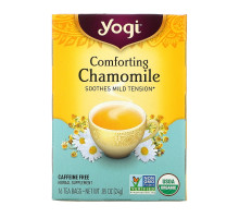 Yogi Tea, Успокаивающая ромашка, не содержит кофеин, 16 чайных пакетиков, .85 унций (24 г)