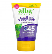 Alba Botanica Natural Very Emollient Sunscreen Pure Lavender SPF 45 Pure Lavender 113 g (4 oz)