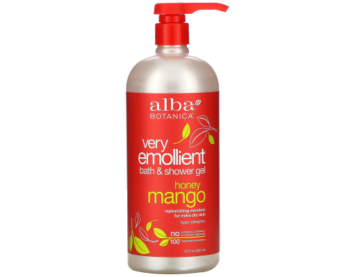 Alba Botanica Natural Very Emollient Bath & Shower Gel Honey Mango 32 fl oz (946 ml) Alba Botanica Natural Very Emollient Bath & Shower Gel Honey Mango 32 fl oz (946 ml)