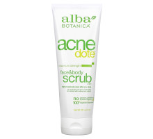 Alba Botanica Натуральный скраб для лица и тела от угревых точек без масел 8 унций (227 г)
