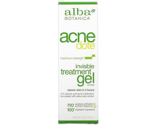 Alba Botanica Средство от угревой сыпи Бесцветный гель Без масла 05 унции (14 г) Alba Botanica Средство от угревой сыпи Бесцветный гель Без масла 05 унции (14 г)
