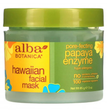 Alba Botanica, гавайская маска для лица, с ферментом папайи для сужения пор, 85 г (3 унции)