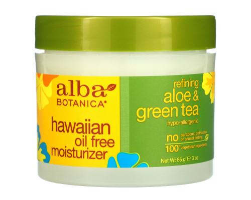 Alba Botanica Увлажняющий крем с Алоэ и Зеленым чаем несодержит масел 3 унции (85 г) Alba Botanica Увлажняющий крем с Алоэ и Зеленым чаем несодержит масел 3 унции (85 г)