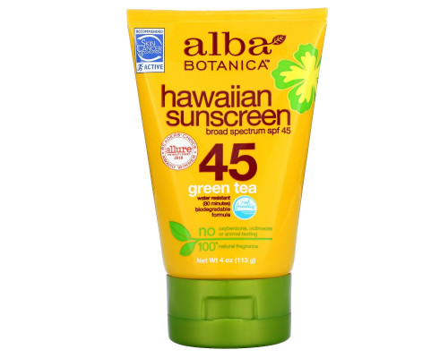 Alba Botanica Гавайское солнцезащитное средство SPF 45 4 унции (113 г) Alba Botanica Гавайское солнцезащитное средство SPF 45 4 унции (113 г)