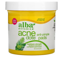 Alba Botanica, Acnedote Anti-Pimple Pads, Maximum Strength, 60 Textured Pads