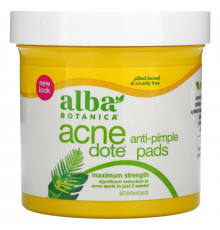 Alba Botanica, Acnedote Anti-Pimple Pads, Maximum Strength, 60 Textured Pads