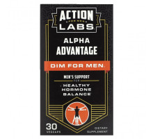 Мужское здоровье Action Labs, Alpha Advantage, тусклый для мужчин, 30 растительных капсул