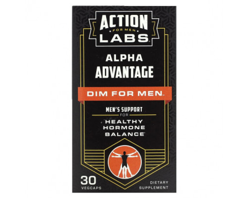 Мужское здоровье Action Labs, Alpha Advantage, тусклый для мужчин, 30 растительных капсул Мужское здоровье Action Labs, Alpha Advantage, тусклый для мужчин, 30 растительных капсул