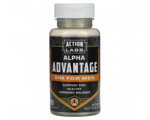 Мужское здоровье Action Labs, Alpha Advantage, тусклый для мужчин, 30 растительных капсул Мужское здоровье Action Labs, Alpha Advantage, тусклый для мужчин, 30 растительных капсул