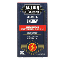 Action Labs, Alpha Energy, Ginseng Powermax 4x, Men's Support, 50 VegCaps