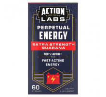 Зеленый кофе и гуарана Action Labs, Для мужчин, Perpetual Energy, гуарана с повышенной силой действия, 60 растительных капсул
