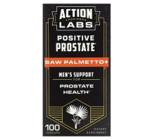 Action Labs, Positive Prostate, Saw Palmetto, Men's Support, 100 VegCaps