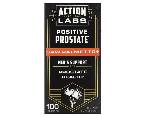 Action Labs, Positive Prostate, Saw Palmetto, Men's Support, 100 VegCaps Action Labs, Positive Prostate, Saw Palmetto, Men's Support, 100 VegCaps