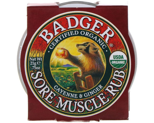 Badger Company Sore Muscle Rub Cayenne & Ginger .75 oz (21 g) Badger Company Sore Muscle Rub Cayenne & Ginger .75 oz (21 g)
