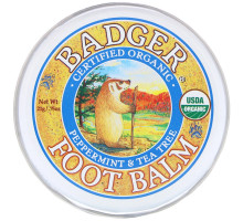 Badger Company Бальзам для ног с экстрактами перечной мяты и чайного дерева 0.75 унций (21 г)