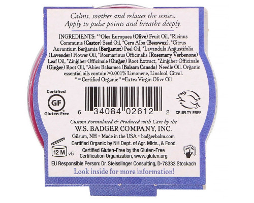 Badger Company Бальзам перед сном лаванда и бергамот 0,75 унции (21 г) Badger Company Бальзам перед сном лаванда и бергамот 0,75 унции (21 г)
