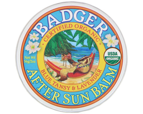 Badger Company Органика Бальзам после загара с пижмой и лавандой 2 унции (56 г) Badger Company Органика Бальзам после загара с пижмой и лавандой 2 унции (56 г)
