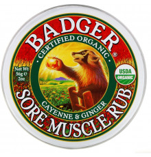 Badger Company Sore Muscle Rub Cayenne & Ginger 2 oz (56 g)