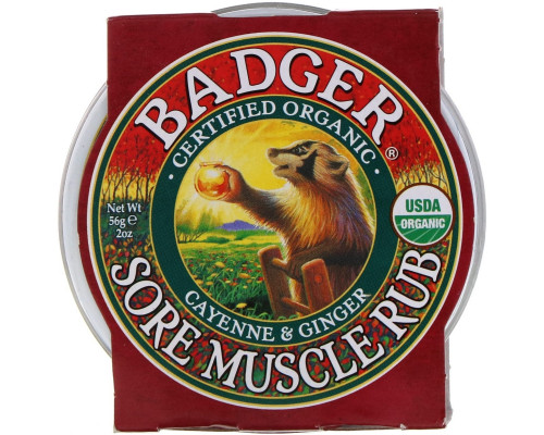 Badger Company Sore Muscle Rub Cayenne & Ginger 2 oz (56 g) Badger Company Sore Muscle Rub Cayenne & Ginger 2 oz (56 g)