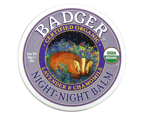 Badger Company Бальзам Night-Night, для спокойного сна, 2 унции (56 г) Badger Company Бальзам Night-Night, для спокойного сна, 2 унции (56 г)