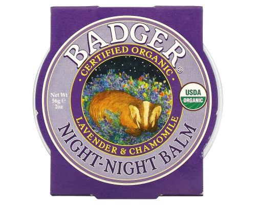 Badger Company Бальзам Night-Night, для спокойного сна, 2 унции (56 г) Badger Company Бальзам Night-Night, для спокойного сна, 2 унции (56 г)