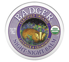 Badger Company Ночной бальзам с лавандой и ромашкой, для спокойного сна, 0.75 унций (21 г)