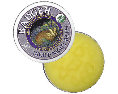 Badger Company Ночной бальзам с лавандой и ромашкой, для спокойного сна, 0.75 унций (21 г) Badger Company Ночной бальзам с лавандой и ромашкой, для спокойного сна, 0.75 унций (21 г)