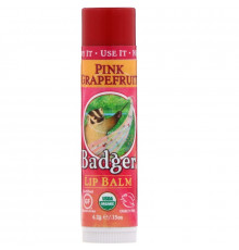 Badger Company Органический бальзам для губ с розовым грейпфрутом 0,15 унции (4,2 г)