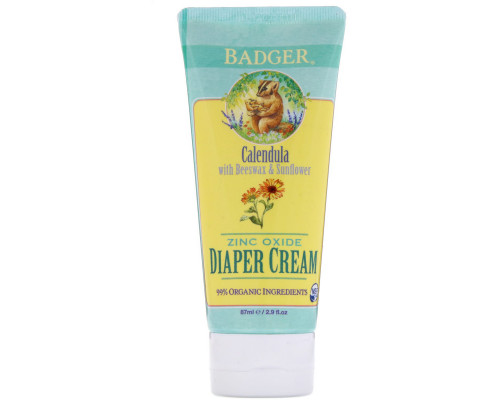 Badger Company Diaper Cream Calendula w/ Beeswax and Sunflower 2.9oz. Badger Company Diaper Cream Calendula w/ Beeswax and Sunflower 2.9oz.