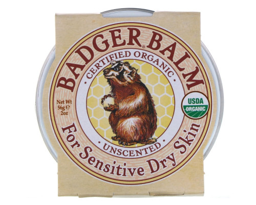 Badger Company Бальзам Badger для сухой и чувствительной кожи без запаха 2 унции (56 г) Badger Company Бальзам Badger для сухой и чувствительной кожи без запаха 2 унции (56 г)