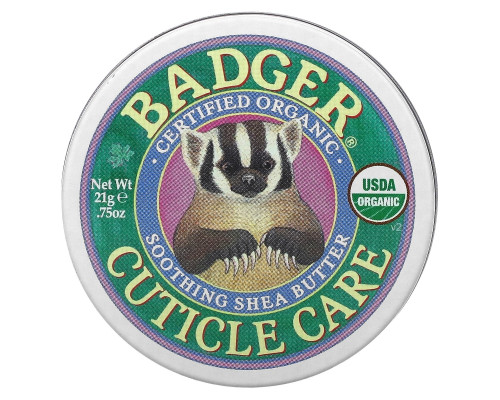 Badger Company Органический уход за кутикулой, Успокаивающее масло ши, для питания и увлажнения кожи рук, 0,75 унции (21 г) Badger Company Органический уход за кутикулой, Успокаивающее масло ши, для питания и увлажнения кожи рук, 0,75 унции (21 г)