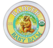 Badger Company Детский бальзам ромашка и календула, успокаивает и восстанавливает кожу, 0,75 унции (21 г)