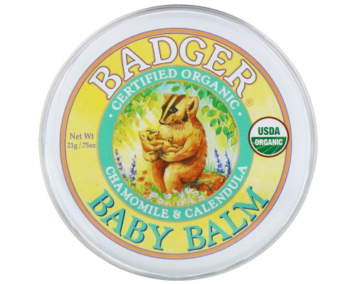 Badger Company Детский бальзам ромашка и календула, успокаивает и восстанавливает кожу, 0,75 унции (21 г) Badger Company Детский бальзам ромашка и календула, успокаивает и восстанавливает кожу, 0,75 унции (21 г)