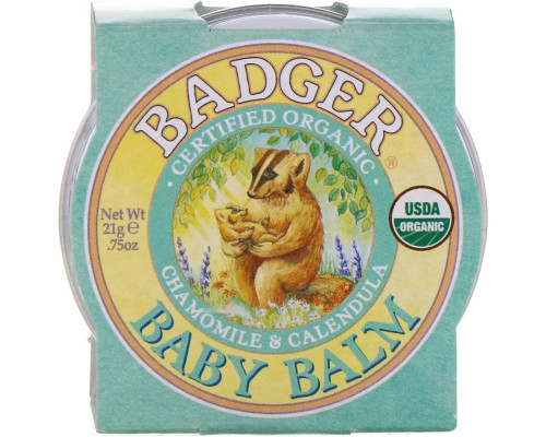 Badger Company Детский бальзам ромашка и календула, успокаивает и восстанавливает кожу, 0,75 унции (21 г) Badger Company Детский бальзам ромашка и календула, успокаивает и восстанавливает кожу, 0,75 унции (21 г)