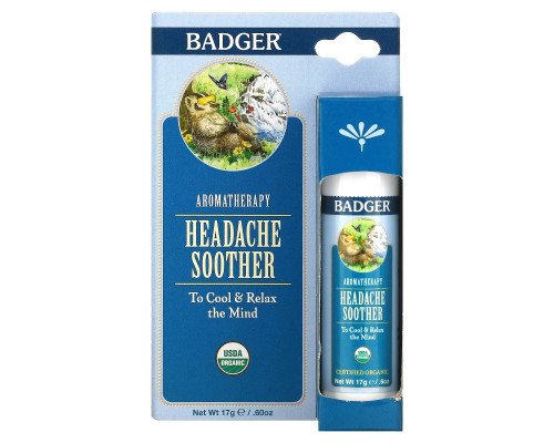 Badger Company Облегчение головной боли перечная мята и лаванда 0,60 унции (17 г) Badger Company Облегчение головной боли перечная мята и лаванда 0,60 унции (17 г)