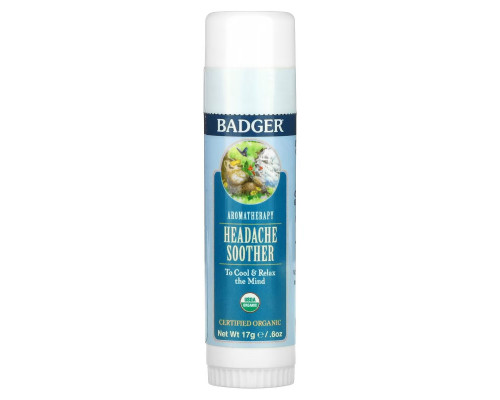 Badger Company Облегчение головной боли перечная мята и лаванда 0,60 унции (17 г) Badger Company Облегчение головной боли перечная мята и лаванда 0,60 унции (17 г)