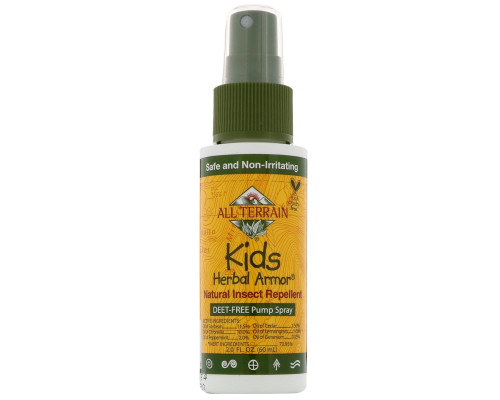 All Terrain Kids Herbal Armor Natural Insect Repellent Deet-Free Pump Spray 2.0 fl oz (60 ml) All Terrain Kids Herbal Armor Natural Insect Repellent Deet-Free Pump Spray 2.0 fl oz (60 ml)