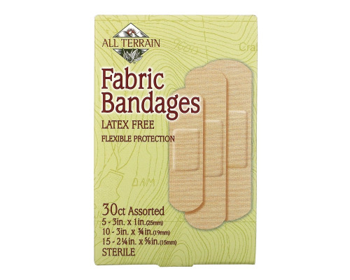 All Terrain Fabric Bandages Latex Free Assorted 30 Count All Terrain Fabric Bandages Latex Free Assorted 30 Count