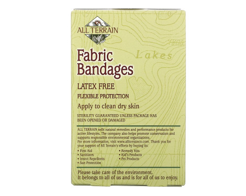 All Terrain Fabric Bandages Latex Free Assorted 30 Count All Terrain Fabric Bandages Latex Free Assorted 30 Count