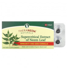 Аюрведа Organix South, TheraNeem Naturals, сверхкритический экстракт листьев нима, 60 мягких таблеток