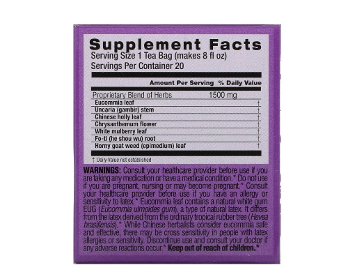 Triple Leaf Tea, Кровяное давление, без кофеина, 20 чайных пакетиков, 1.4 унций (40 г) Triple Leaf Tea, Кровяное давление, без кофеина, 20 чайных пакетиков, 1.4 унций (40 г)