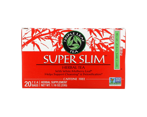 Triple Leaf Tea, Супер похудение, без кофеина, 20 пакетиков, 1,4 унции (40 г)