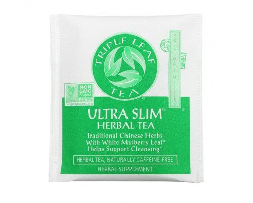 Травяные сборы и чаи Triple Leaf Tea, Ultra Slim, травяной чай с листьями белой шелковицы, без кофеина, 20 чайных пакетиков по 33 г (1,16 унции) Травяные сборы и чаи Triple Leaf Tea, Ultra Slim, травяной чай с листьями белой шелковицы, без кофеина, 20 чайных пакетиков по 33 г (1,16 унции)