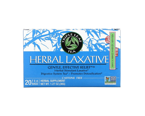 Triple Leaf Tea, Травяное слабительное, 20 пакетиков, 1.4 унций (40 г) Triple Leaf Tea, Травяное слабительное, 20 пакетиков, 1.4 унций (40 г)