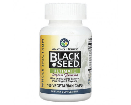 Растительные масла Amazing Herbs, Black Seed, Ultimate Defense Formula, 100 вегетарианских капсул Растительные масла Amazing Herbs, Black Seed, Ultimate Defense Formula, 100 вегетарианских капсул