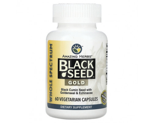 Растительные экстракты и настойки Amazing Herbs, Black Seed, золото, 60 вегетарианских капсул Растительные экстракты и настойки Amazing Herbs, Black Seed, золото, 60 вегетарианских капсул