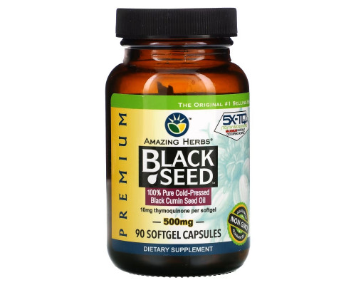 Amazing Herbs Черный тмин 90 желатиновых капсул Amazing Herbs Черный тмин 90 желатиновых капсул