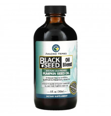 Amazing Herbs, Black Seed Oil Blend with Pure Cold-Pressed Pumpkin Seed Oil, 8 fl oz (240 ml)