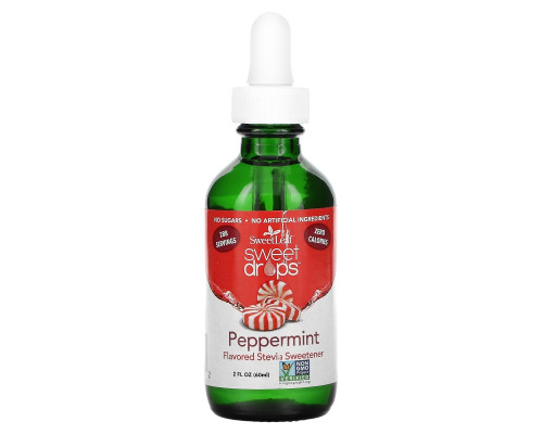 Wisdom Natural SweetLeaf Жидкая стевия перечная мята, натуральный заменитель сахара, 60 мл Wisdom Natural SweetLeaf Жидкая стевия перечная мята, натуральный заменитель сахара, 60 мл